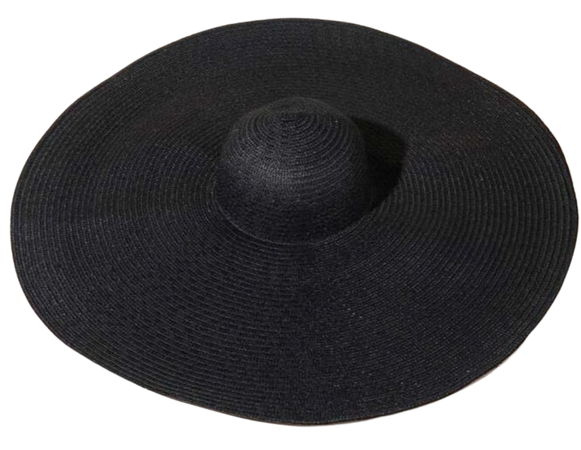 black straw hat