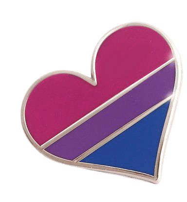 Bisexual pride pin gay lapel pin bisexual flag pin heart