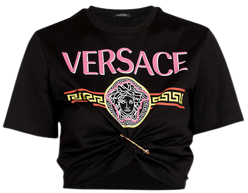 Versace Safety Pin Crop T-Shirt | SaksFifthAvenue