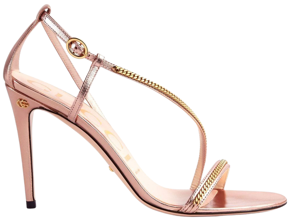 Gucci 95mm metallic chain-link sandals - FARFETCH