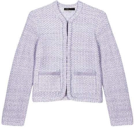 224MABRILLE Tweed-look knit cardigan - Sweaters & Cardigans - Maje.com