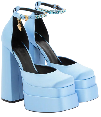 versace blue heels