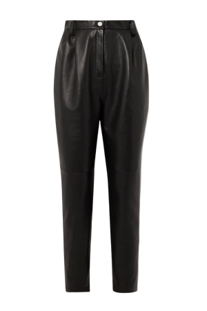 Magda Butrym Cropped leather tapered pants