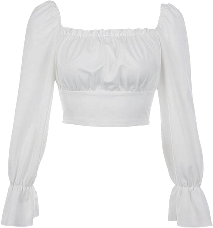 cropped white blouse png