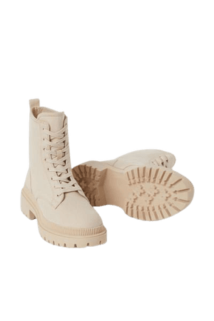 Canvas boots - Light beige - Ladies | H&M GB