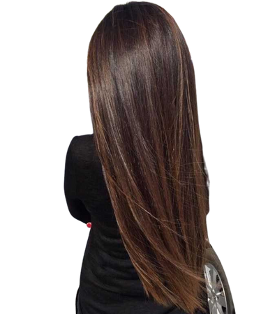 long straight brown hair