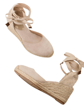 Cassie Espadrille Wedges - Oatmeal