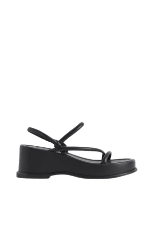 Wedge-heel sandals - Black - Ladies | H&M US