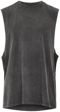 Washed Black Tank Vest - Shirts & Tanks - Clothing - TOPMAN USA