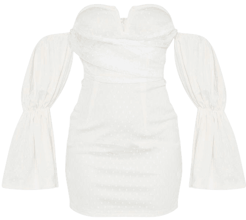 PLT white off shoulder dress