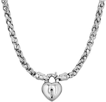 1928 Jewelry 18 Inch Silver Tone Lock and Heart Necklace | belk