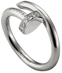 Silver Diamond Nail Ring