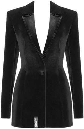 Clothing : Jackets : Mistress Rocks 'Rebound' Black Velvet Oversized Blazer