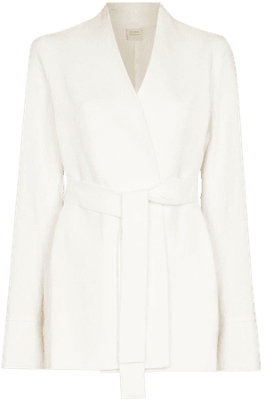 Shop white St. Agni tied waist blazer with Express Delivery - Farfetch