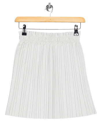PU White Pleated Mini Skirt | Topshop