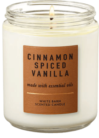 Cinnamon Spiced Vanilla Single Wick Candle | Bath & Body Works