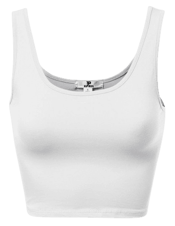 Basic Solid Sleeveless Crop Tank Tops | 01 White