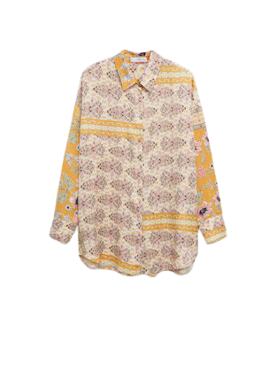 Printed oversize shirt - Women | Mango USA