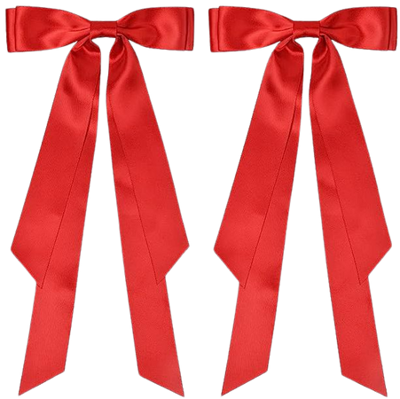 Amazon.com : Large Satin Hair Bows Hair Ribbons for Women CEELGON 2PCS Big Long Red Ballet Style Hair Bows French Barrette Vintage Accessories for Girls-Red : Beauty & Personal Care