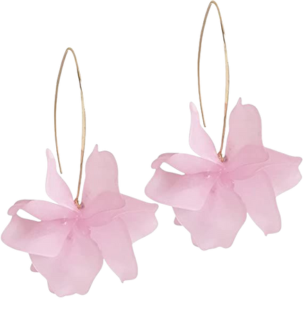 Amazon.com: D.Rosse Boho Rose Petal Dangle Resin Earrings - Long Drop Acrylic Tiered Flower Earrings - Statement Exaggerated Floral Tassel Earrings for Women and Girls (Light Pink): Clothing, Shoes & Jewelry