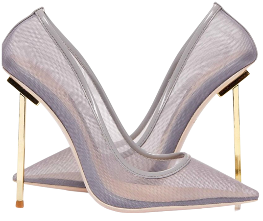 Jessica rich grey mesh heels
