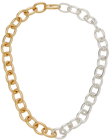 Isabel Lennse Sterling Silver And Gold-Plated Chain Necklace