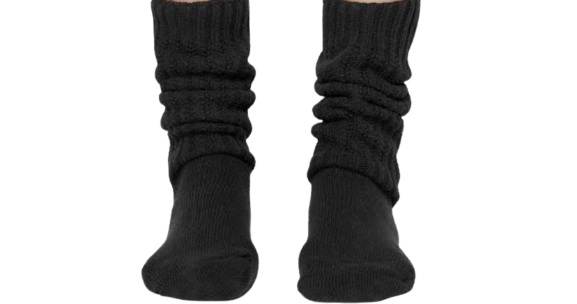 black stack socks