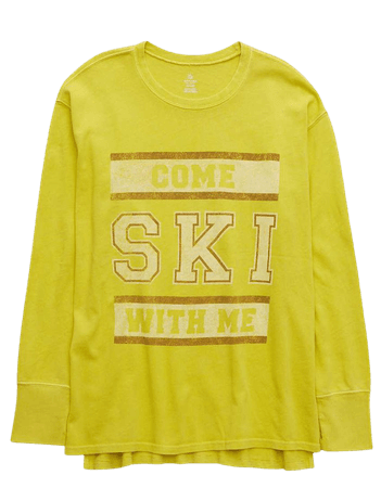 OFFLINE By Aerie Graphic Long Sleeve Crewneck T-Shirt