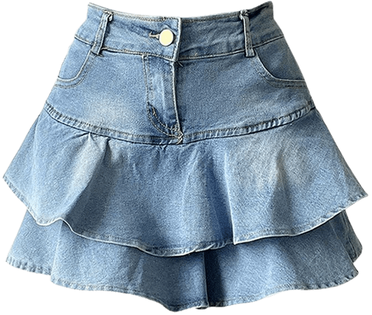 Y2K Denim Ruffled Skirt | BOOGZEL APPAREL – Boogzel Apparel