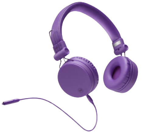 purple headphones