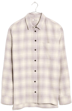 Flannel Oversized Ex-Boyfriend Shirt in Natural Dye Plaid
