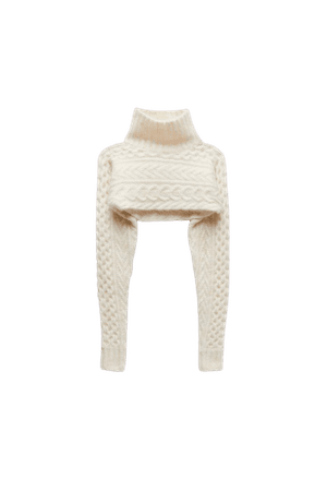zara CABLE-KNIT ARM WARMERS