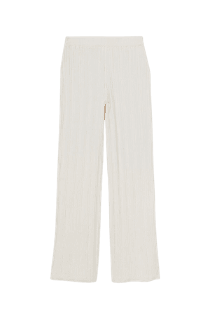 Flared Pants - White