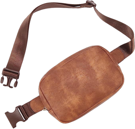 Amazon.com | Telena Leather Belt Bag for Women Fashionable Fanny Packs Cross Body Bag Waist Pack Camel Brown | Waist Packs