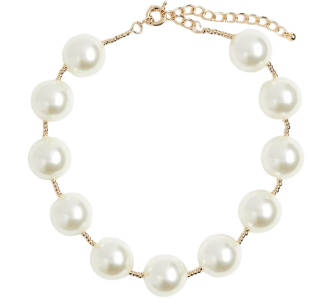 Beaded short necklace - White - Ladies | H&M US