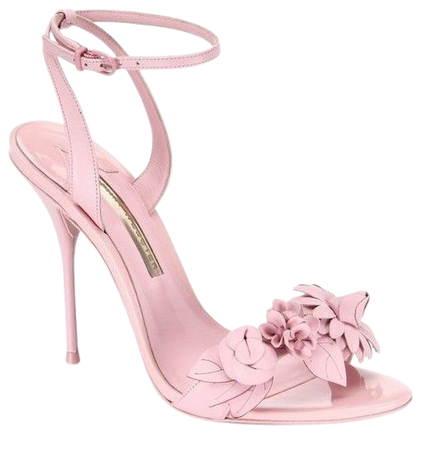 Light Pink Flower Sandal Heels
