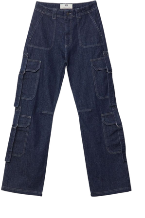 baggy Cargo jeans with pockets - Women's See all | Stradivarius United States