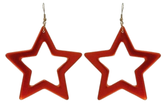 red star earrings