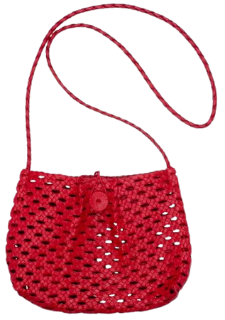 red braided leather Dita clutch bag | agnès b.