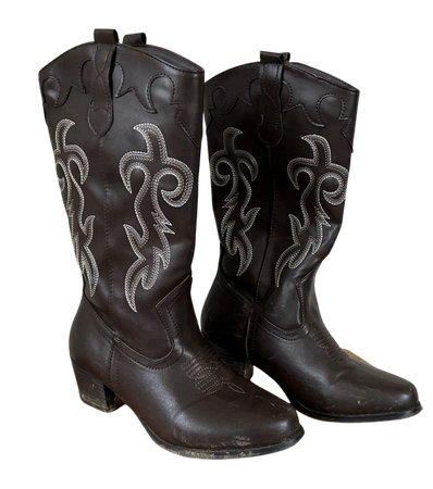 Vintage Black Cowgirl Boots
