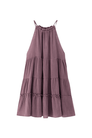 Halter neck mini dress with panels - pull&bear