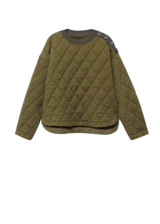 Quilted buttons sweatshirt - Women | Mango USA