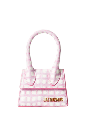 Pink Le Chiquito checked leather tote | Jacquemus | NET-A-PORTER