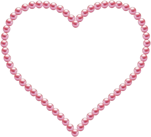 pink pearl heart shaped