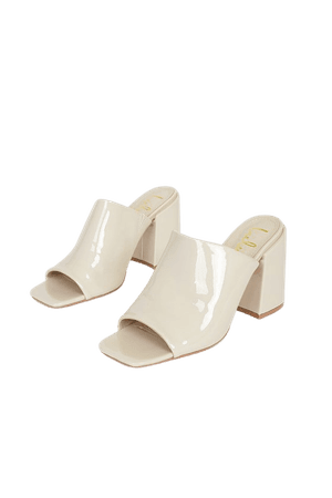 Cute Ivory Sandals - Peep-Toe Mules - Slide Sandals - Lulus