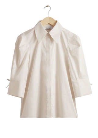 Bow-Detailed Blouse - White - Blouses - & Other Stories US