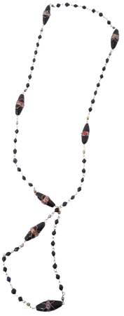 1920s Handmade Venetian Glass Beaded Necklace For Sale at 1stdibs