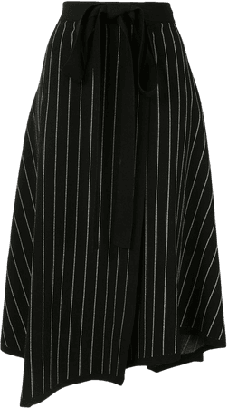 Proenza Schouler Knitted Pinstriped Wrap Skirt - Farfetch