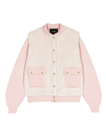 223BILLY Pink material mix jacket - Blazers & Jackets - Maje.com