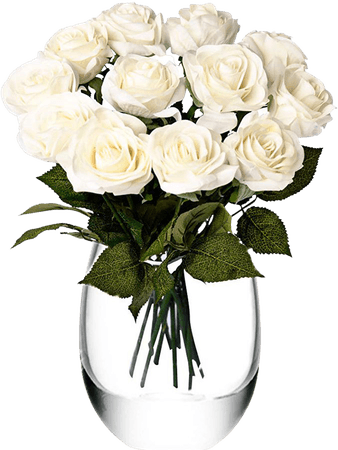 Feyarl 12-Piece 17.4 inch Premium Material Real Touch Artificial Flowers Roses for Wedding Party Home Decorations (Vase is not Included) - White: Amazon.ca: Home & Kitchen